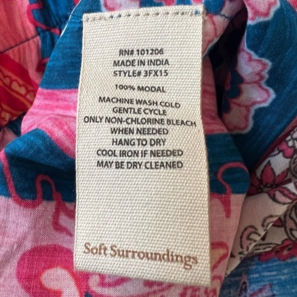 Soft Surroundings High Rise Talavera Pants Abstract Flowy Pants Size Large P - Picture 6 of 9